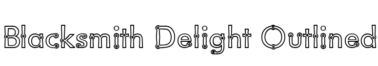 Blacksmith Delight Outlined font preview