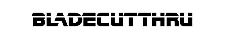 BladeCutThru font preview
