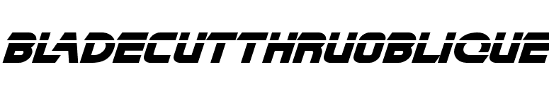 BladeCutThruOblique font preview