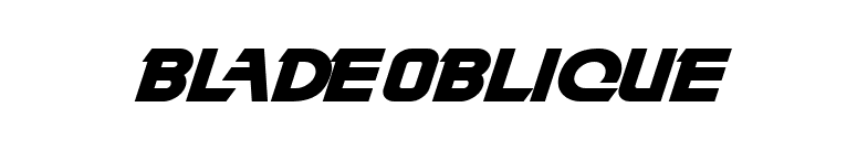 BladeOblique font preview