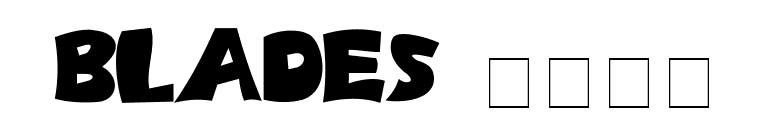 BLADES bold font preview