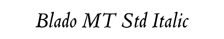 Blado MT Std Italic font preview