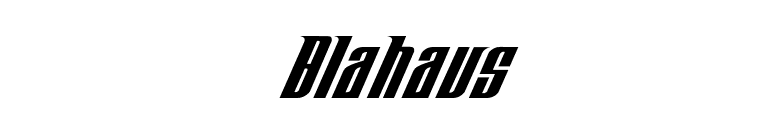 Blahaus font preview