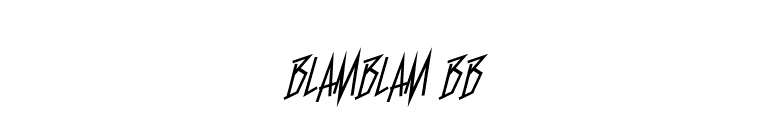 BlamBlam BB font preview