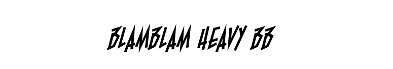 BlamBlam Heavy BB  font preview