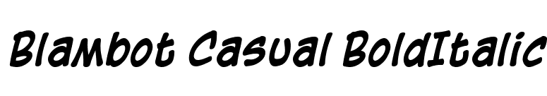 Blambot Casual BoldItalic font preview