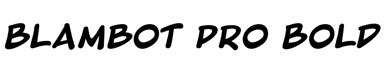 Blambot Pro Bold font preview