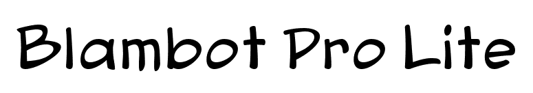 Blambot Pro Lite font preview
