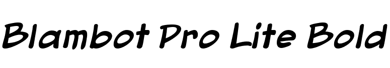 Blambot Pro Lite Bold font preview