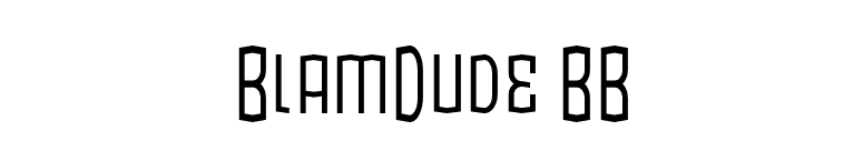 BlamDude BB font preview