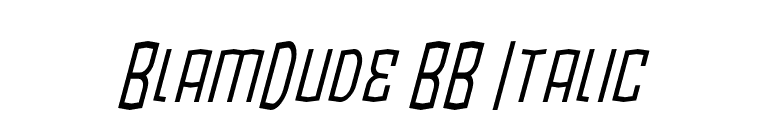 BlamDude BB Italic font preview