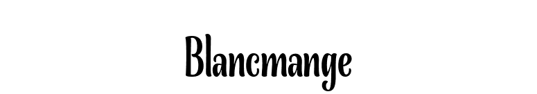 Blancmange font preview