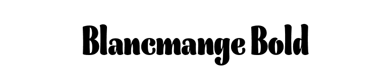 Blancmange Bold font preview