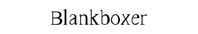 Blankboxer font preview