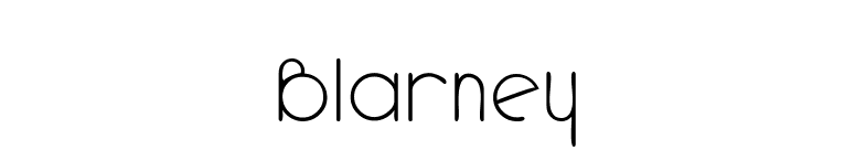 Blarney font preview
