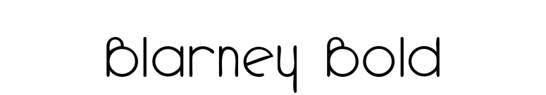 Blarney Bold font preview