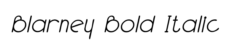 Blarney Bold Italic font preview