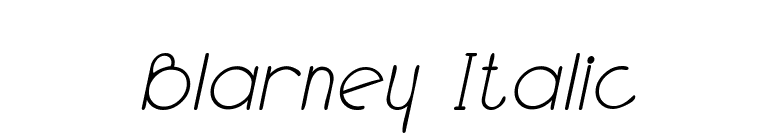 Blarney Italic font preview