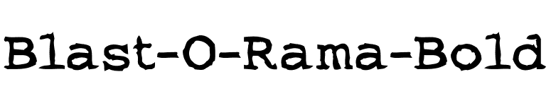 Blast-O-Rama-Bold font preview