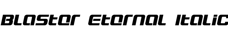Blaster Eternal Italic font preview