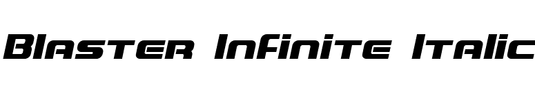 Blaster Infinite Italic font preview