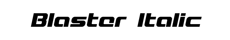 Blaster Italic font preview