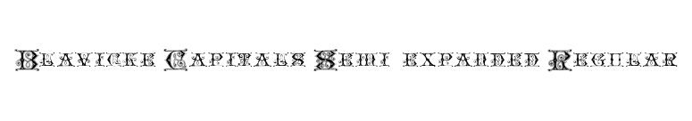 Blavicke Capitals Semi-expanded Regular font preview