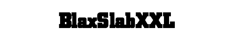 BlaxSlabXXL font preview