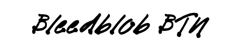 Bleedblob BTN font preview