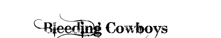 Bleeding Cowboys font preview