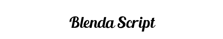 Blenda Script font preview