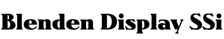 Blenden Display SSi font preview