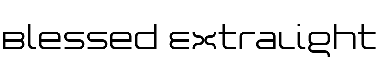 Blessed ExtraLight font preview