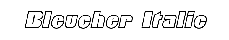 Bleucher Italic font preview