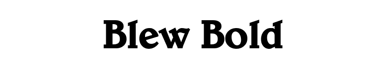 Blew Bold font preview