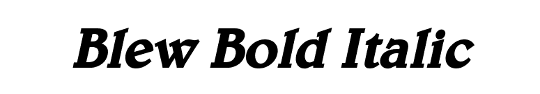 Blew Bold Italic font preview