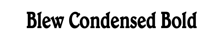 Blew Condensed Bold font preview
