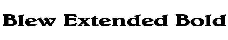 Blew Extended Bold font preview