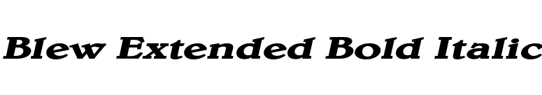 Blew Extended Bold Italic font preview