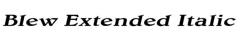 Blew Extended Italic font preview