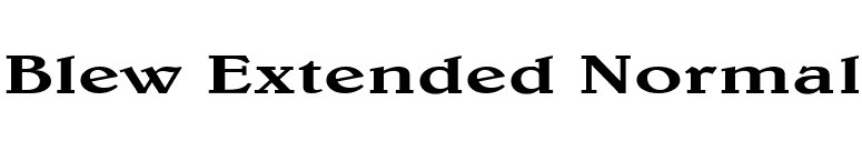 Blew Extended Normal font preview