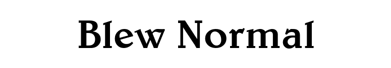Blew Normal font preview