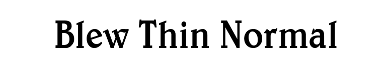 Blew Thin Normal font preview
