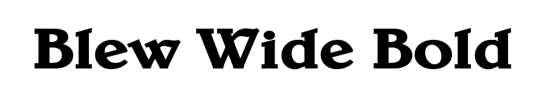 Blew Wide Bold font preview
