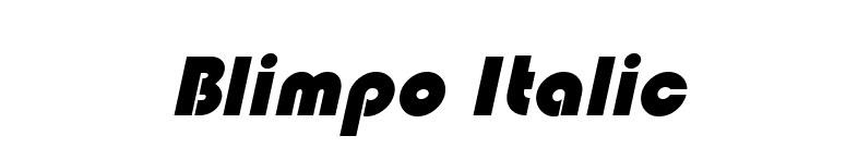 Blimpo Italic font preview