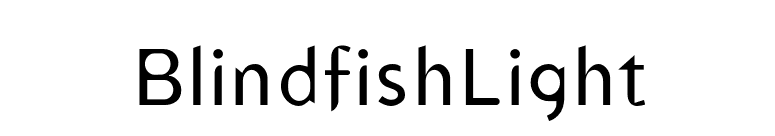 BlindfishLight font preview