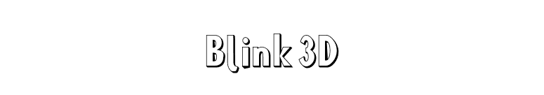 Blink 3D font preview