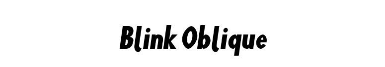 Blink Oblique font preview