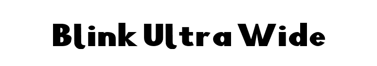 Blink Ultra Wide font preview