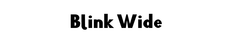 Blink Wide font preview
